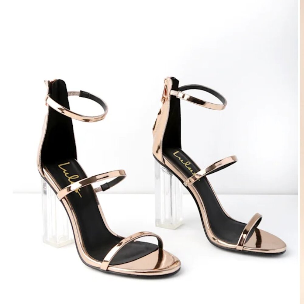 Rose Gold Lucite Heels